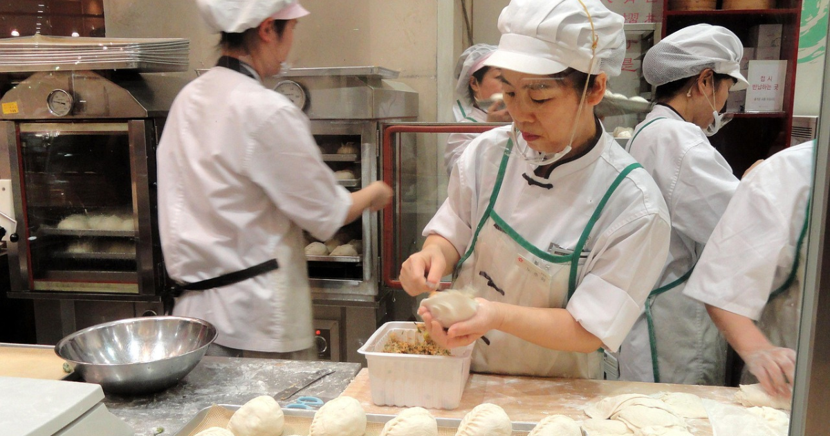 Female chefs working in a kitchen. 
